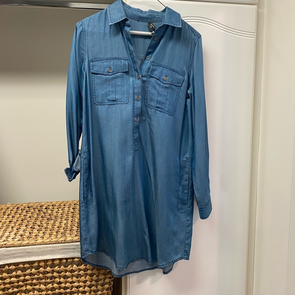 Club Monaco Chambray Shirt Dress